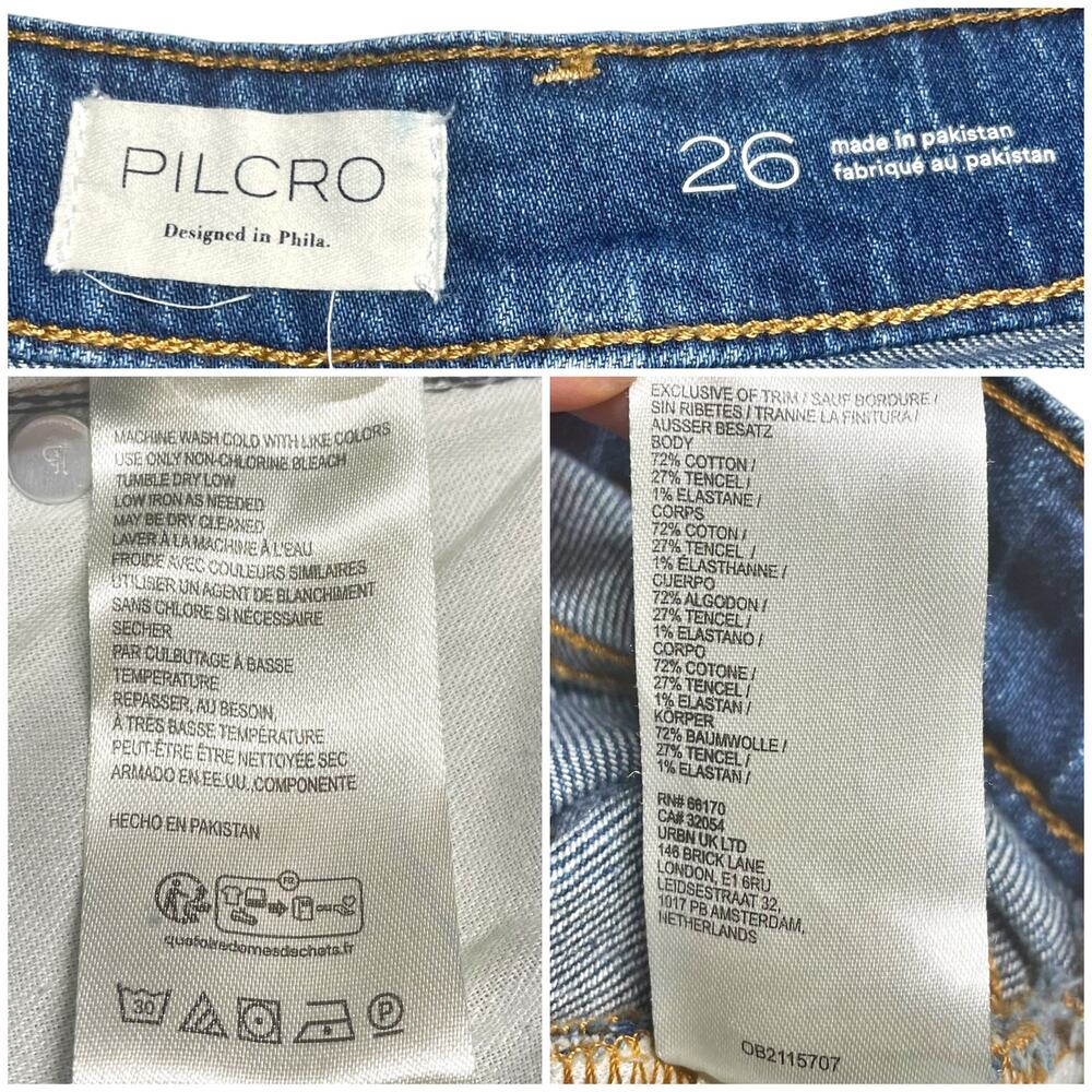 ANTHROPOLOGIE PILCRO The Austyn High-Rise Cuffed Jean Shorts Medium Wash Size 26 - Picture 8 of 8